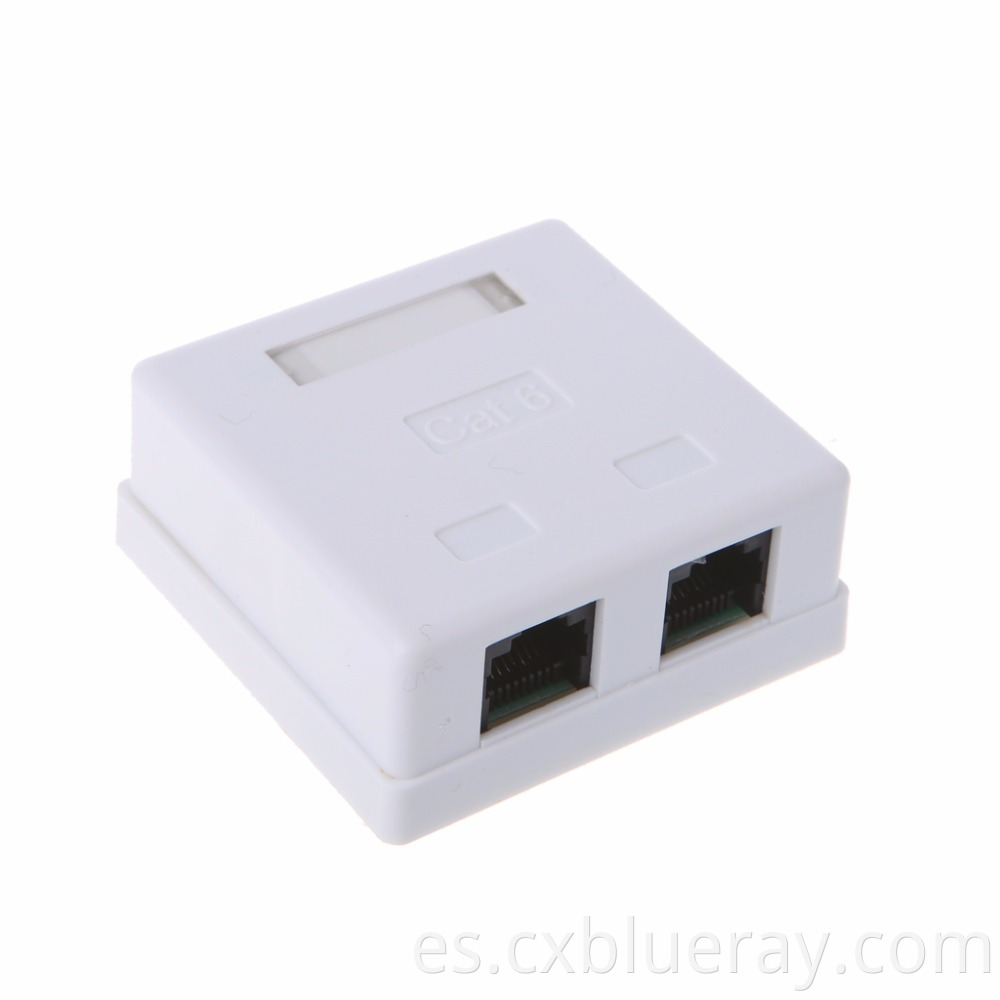 Cat5e utp Dual port rj45 surface mount box